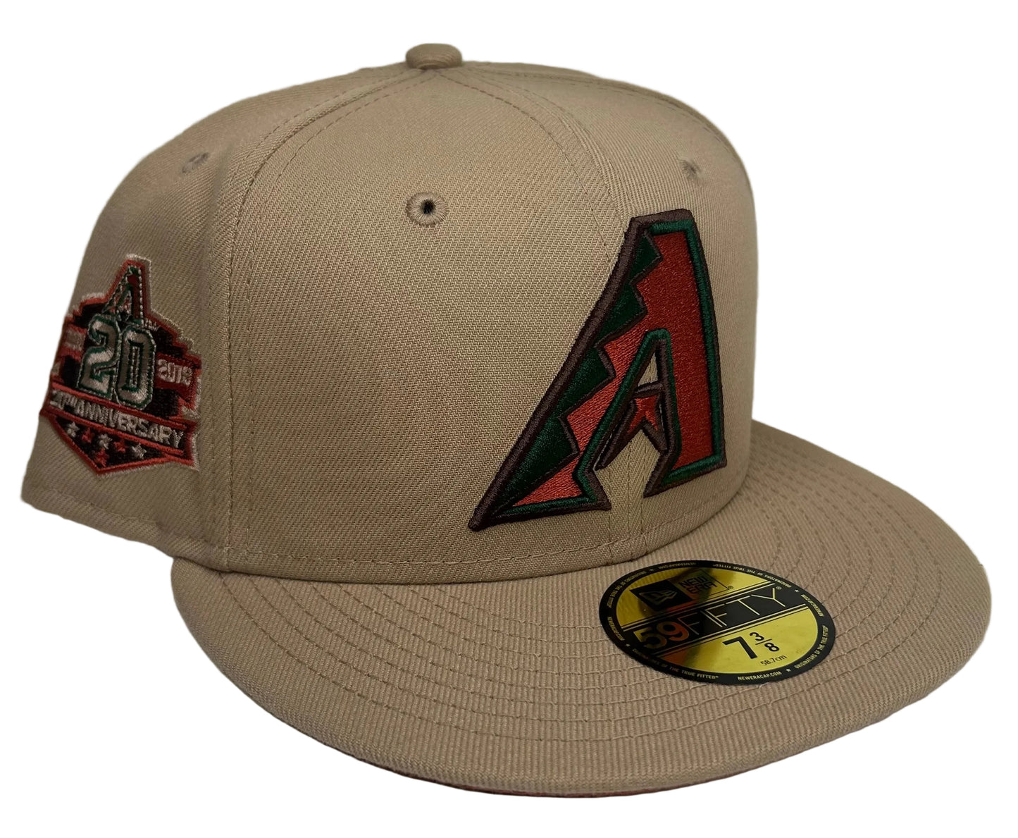 New Era 59FIFTY Arizona Diamondbacks "Desert Camel" 20th Anniversary fitted hat in tan.