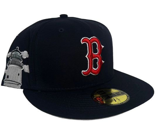 Navy Blue Boston Red Sox Cloud Icons New Era 59Fifty Fitted