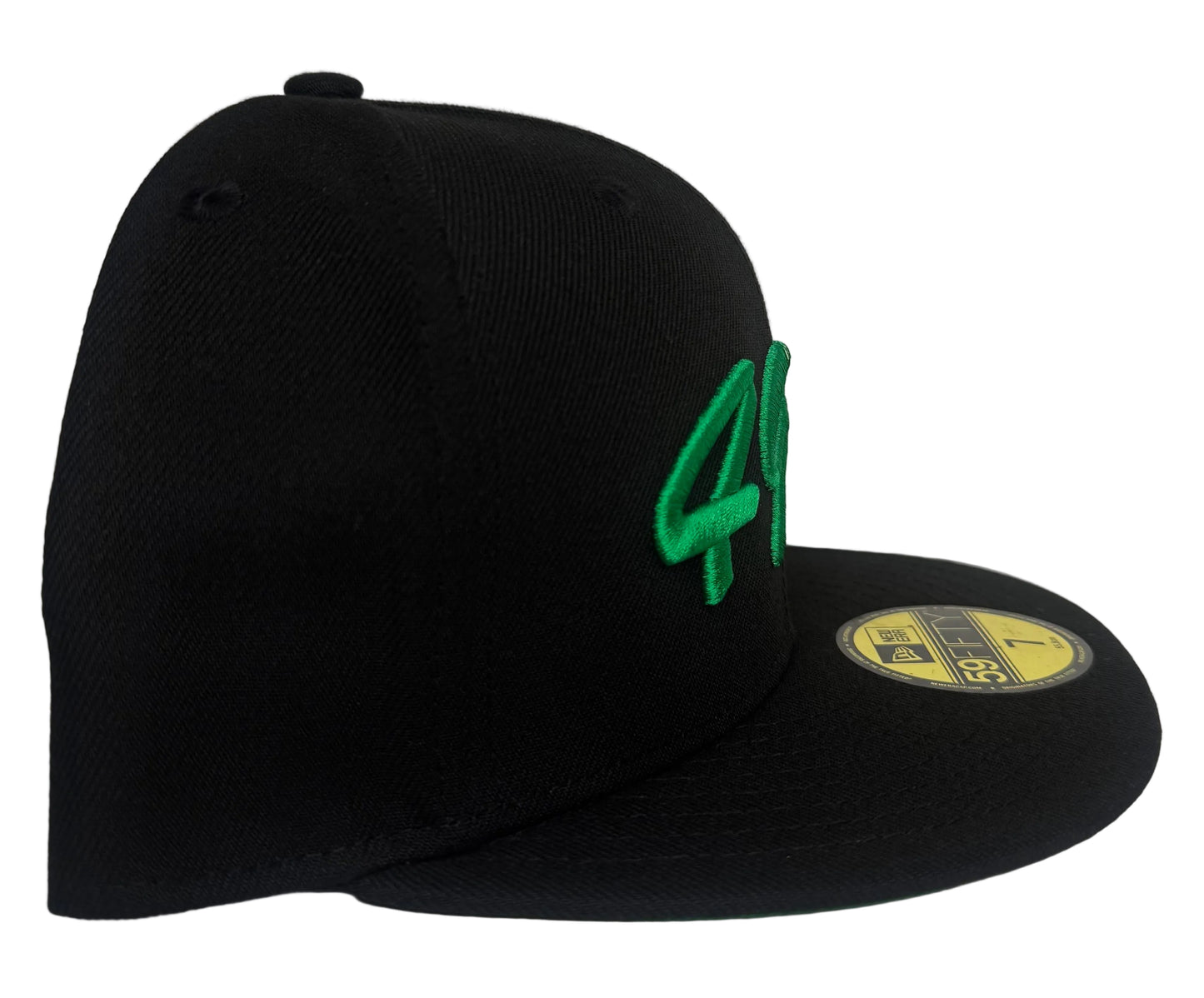 49ERS NEW ERA FITTED 59FIFTY MEXICO SCRIPT BLACK HAT CAP GREEN UV