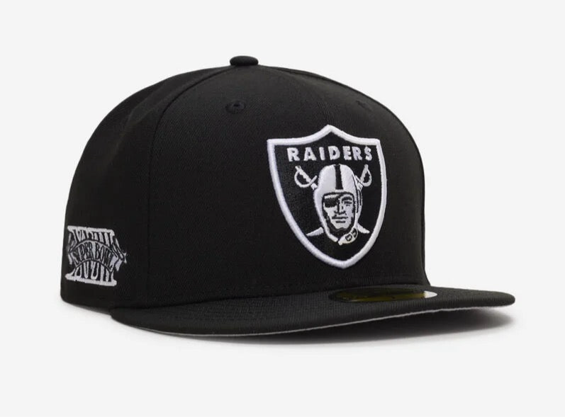 Raiders New Era 59fifty Super Bowl XVIII Patch Black Hat