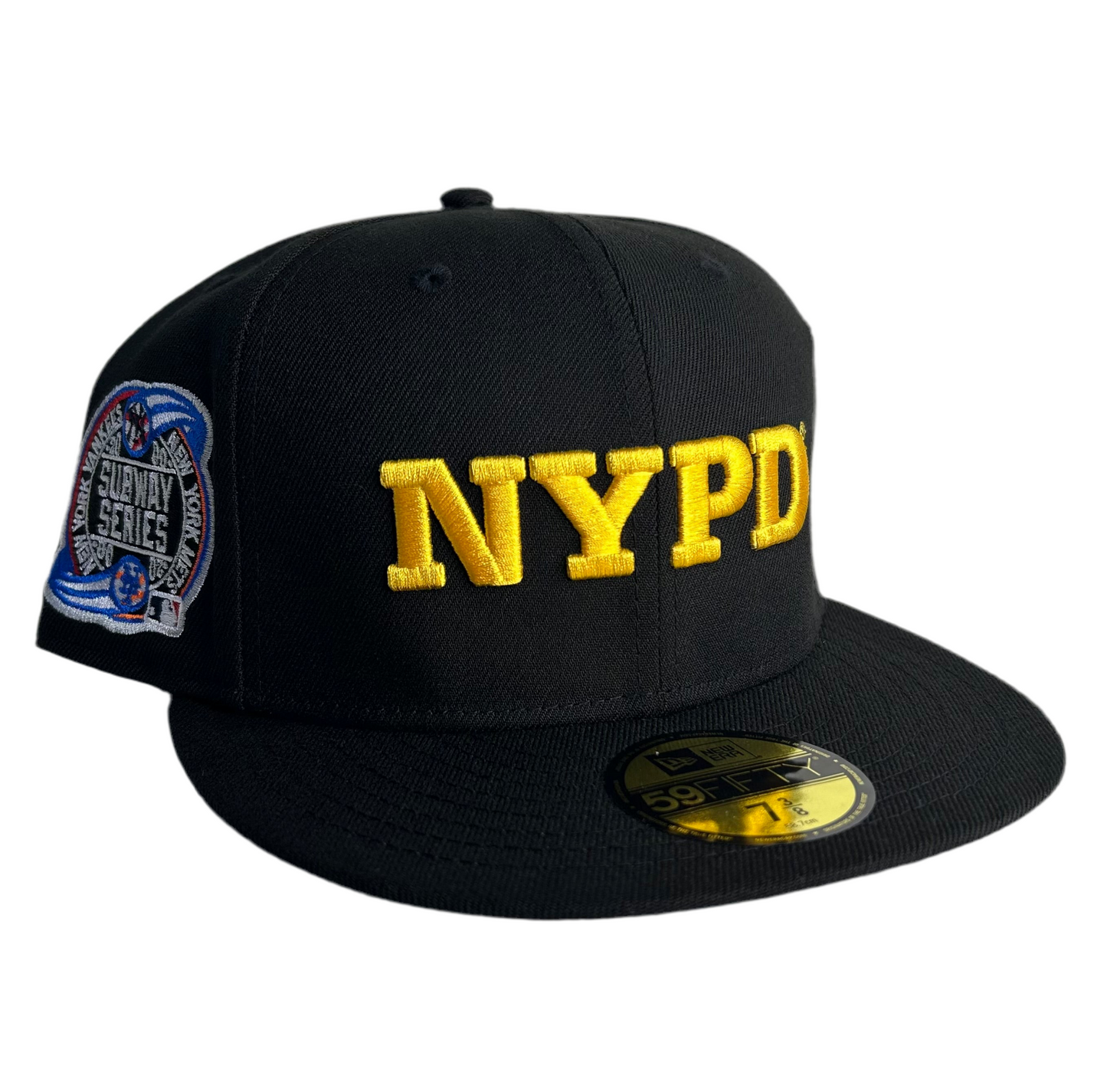 New Era 59FIFTY NYC NYPD “Mets” Limited Model baseball cap in a black and gold colorway. 