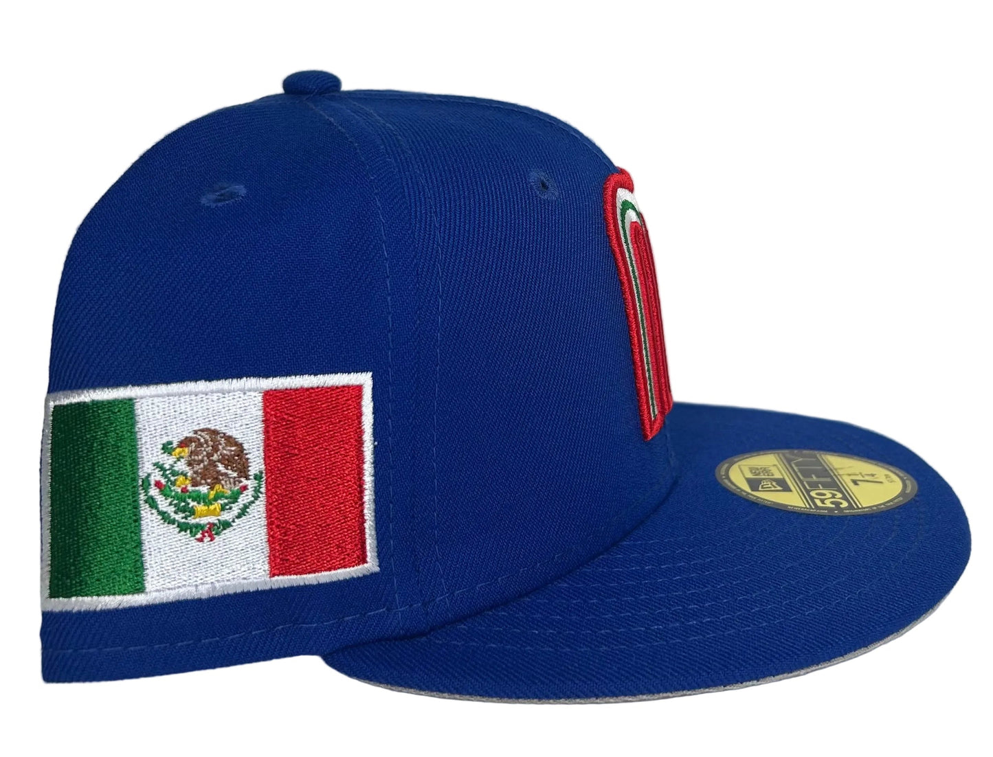 Mexico National Baseball Team Blue 59FIFTY Fitted Grey UV