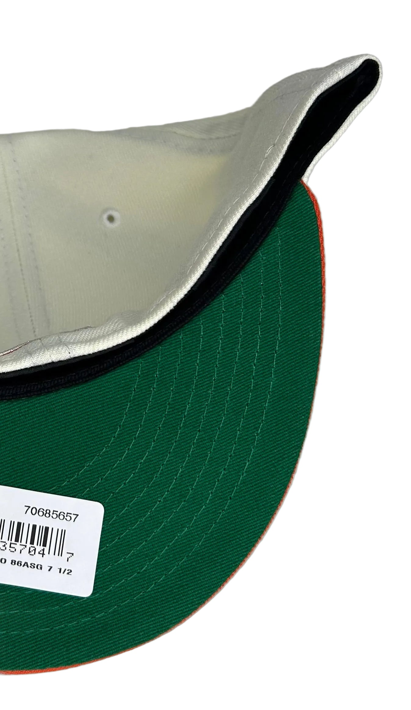 New Era Houston Astros fitted hat features an off-white crown and orange visor with a 1986 All-Star Game patch.