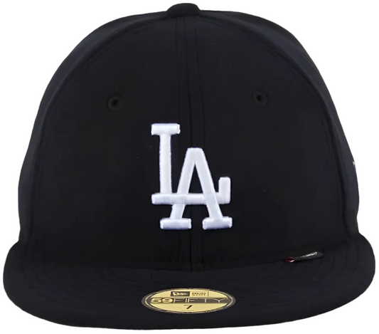 NEW ERA 59FIFTY POLARTEC FLEECE LOS ANGELES DODGERS HAT BLACK WHITE