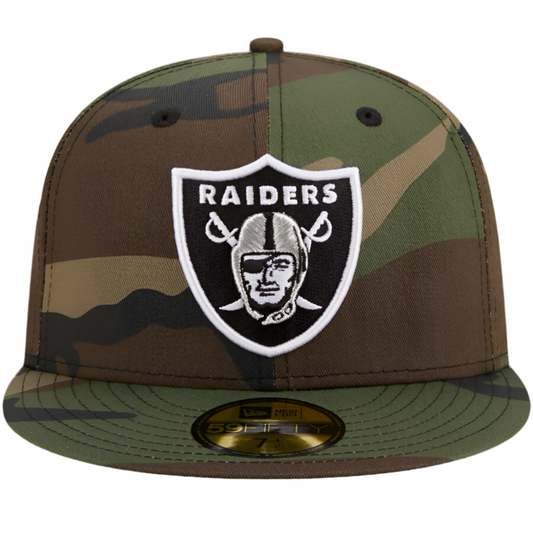 New Era Camo Las Vegas Raiders Woodland 59FIFTY Fitted Hat