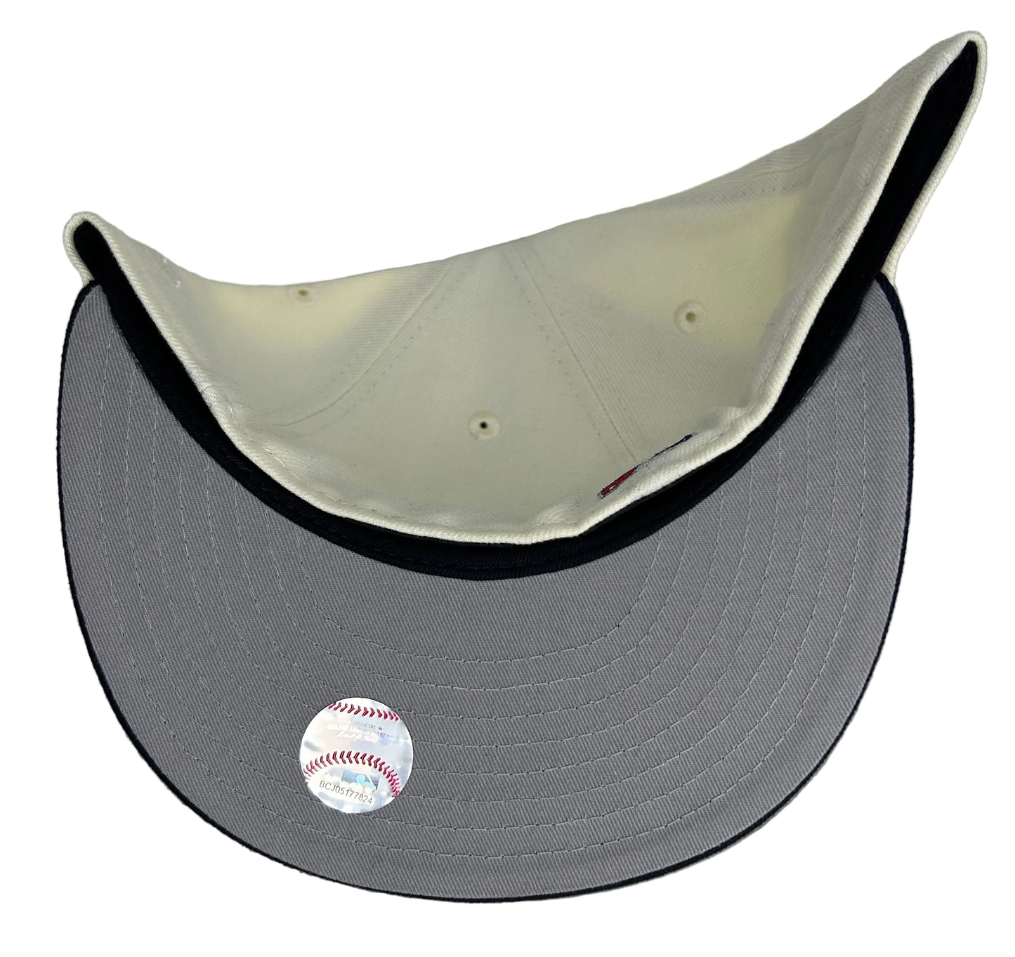 New Era Houston Astros 45th Anniversary Navy two-tone 59FIFTY fitted hat with a metallic Texas-shaped logo.