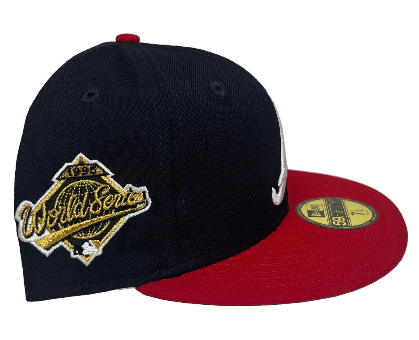 New Era Atlanta Braves 1995 World Series W/ Green Paisley UV 59FIFTY fitted hat.