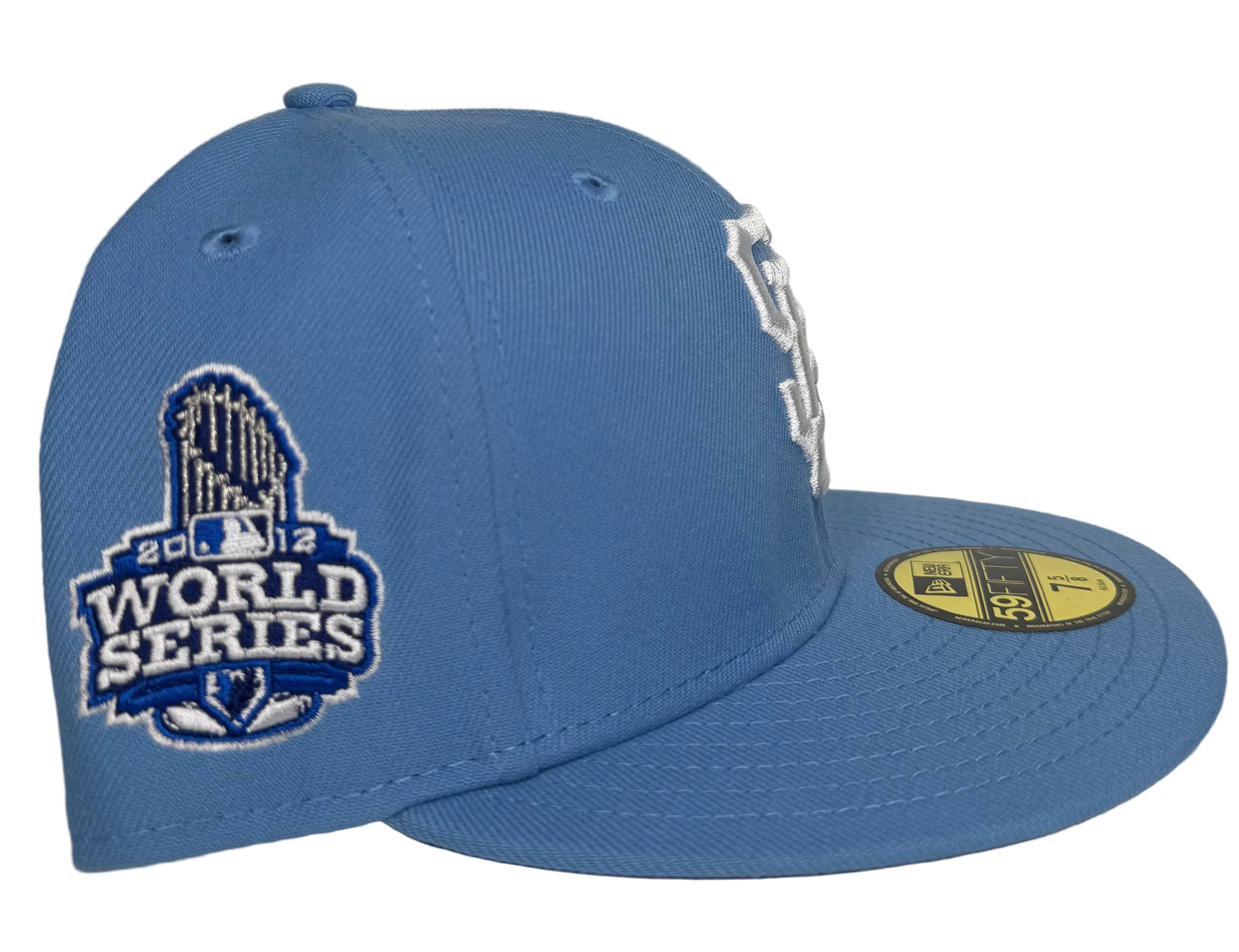 New Era San Francisco Giants "Iceberg" 59FIFTY fitted hat features a light blue crown and visor with a World Series side patch.