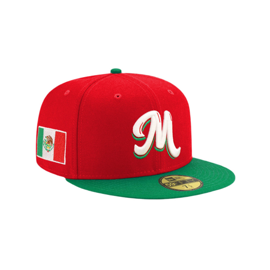 New Era Mexico Serie Del Caribe M Red Green 2 Tone 59Fifty Fitted