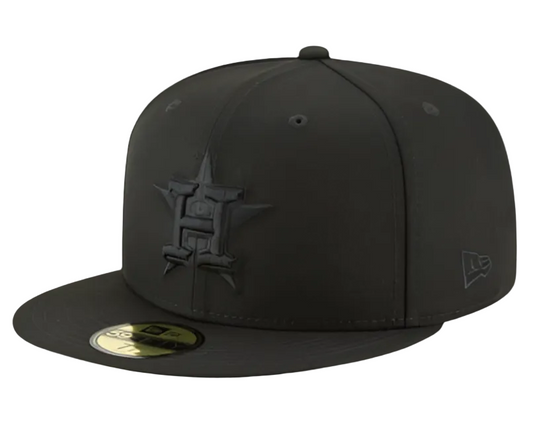 Men's Houston Astros New Era Black Primary Logo Basic 59FIFTY Fitted Hat