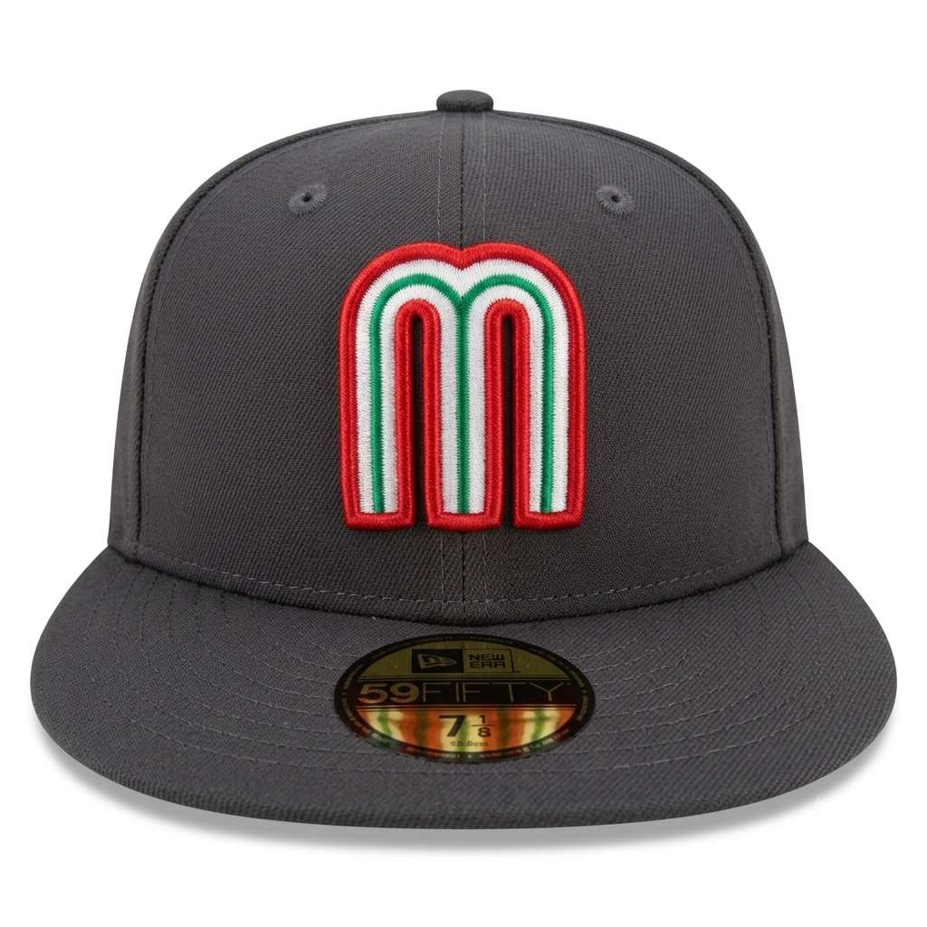 Mexico Graphite "M" w/ Flag 59Fifty New Era cap