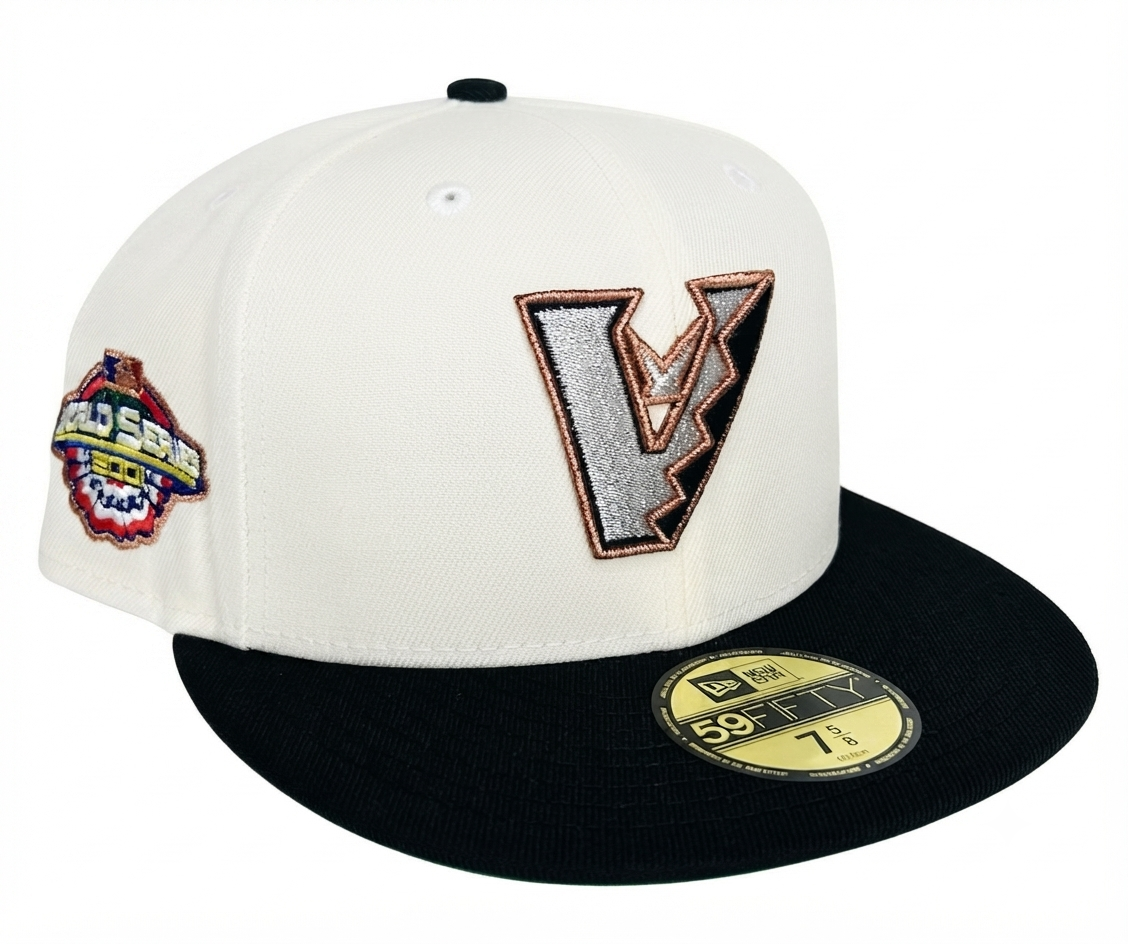 New Era Arizona Diamondbacks Stadium Black Copper Edition 59Fifty Fitted Hat with a 2001 World Series patch.