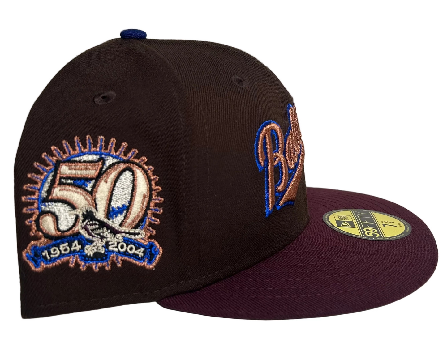 New Era 59FIFTY Baltimore Orioles "Could've Been BMore" exclusive fitted hat featuring a distinct brown crown and maroon visor.
