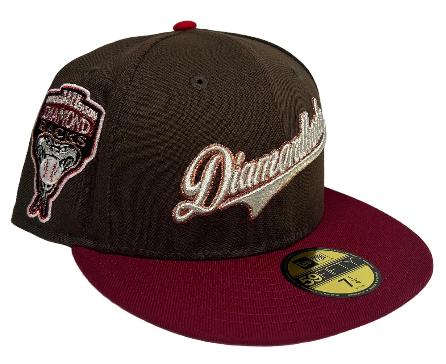 New Era 59FIFTY Arizona Diamondbacks “DayBacks VI” hat from a HC collection SFD Rushmore, featuring “Diamondbacks" script logo and an inaugural season side patch.