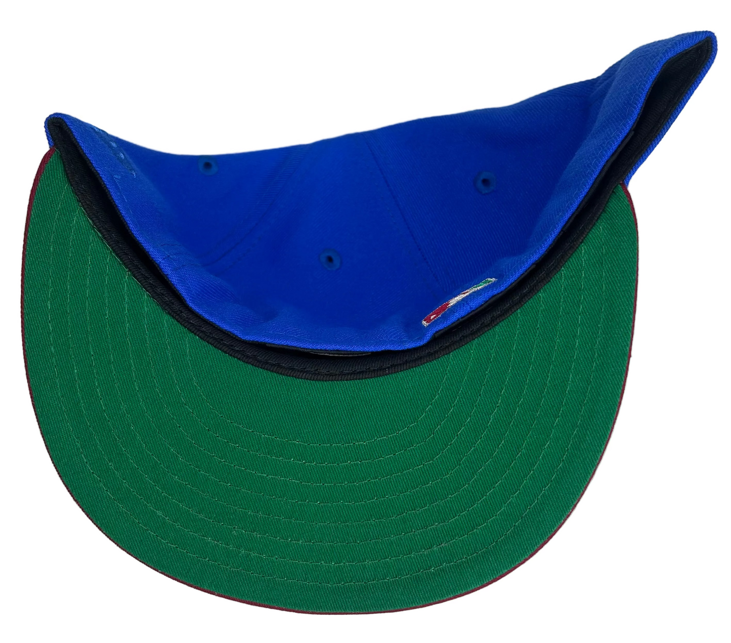 “All The Right” Rushmore Exclusive New Era 59Fifty Arizona D-Back 20th Anniversary World Champions Patch Blue Bead Crown/Cardinal Brim/Green UV.