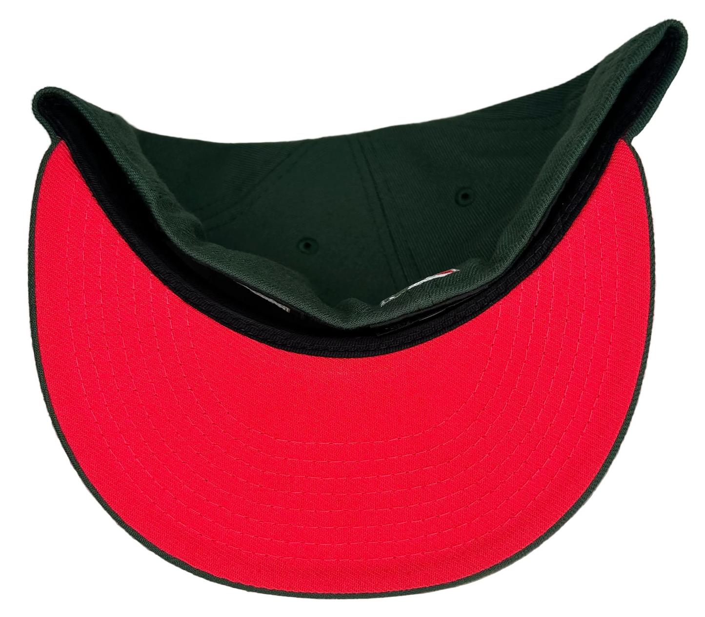 Anaheim Angels “Watermelon” 59FIFTY fitted hat features a special 40th-anniversary side patch and an Red under-visor.