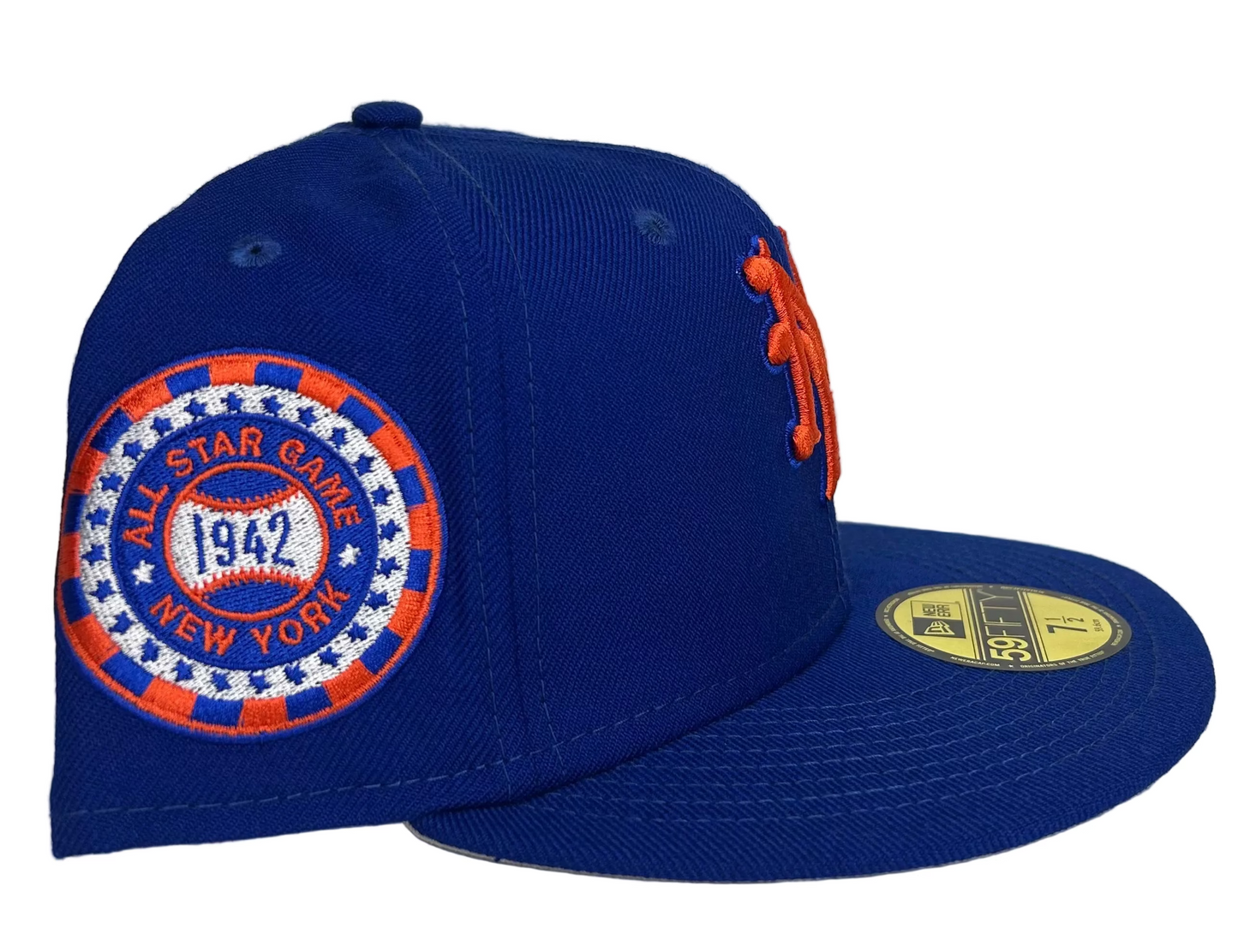 New York Giants Royal Blue & Orange W/ a 1942 ASG SP Cooperstown Edition, Gray UV New Era 59Fifty Fitted.