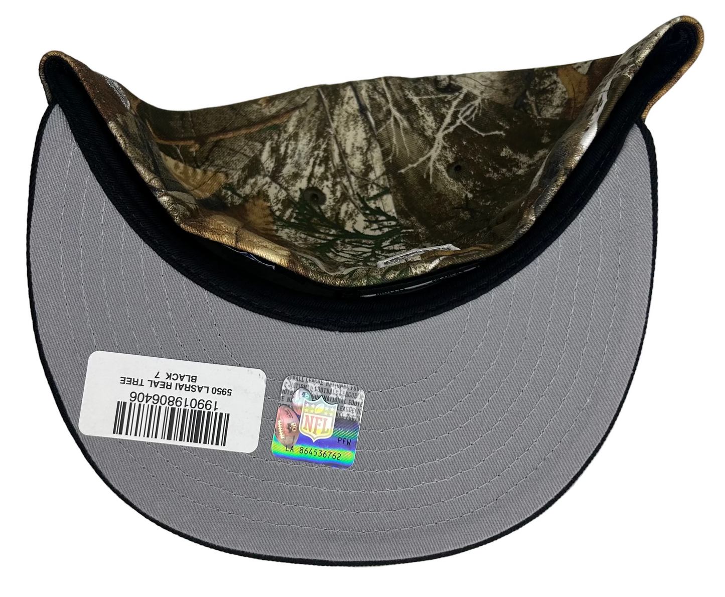 New Era Las Vegas Raiders Real Camo 59FIFTY Fitted Hat.