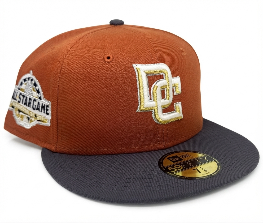 New Era Washington Nationals Stadium Anniversary Throwback Two Tone Edition 59Fifty Fitted Hat.