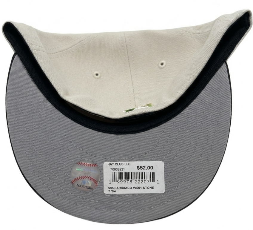 New Era Arizona Diamondbacks 2001 World Series "Yuto” By: T800Jon matcha/pink-accented 59FIFTY fitted hat featuring a stone crown and black brim.