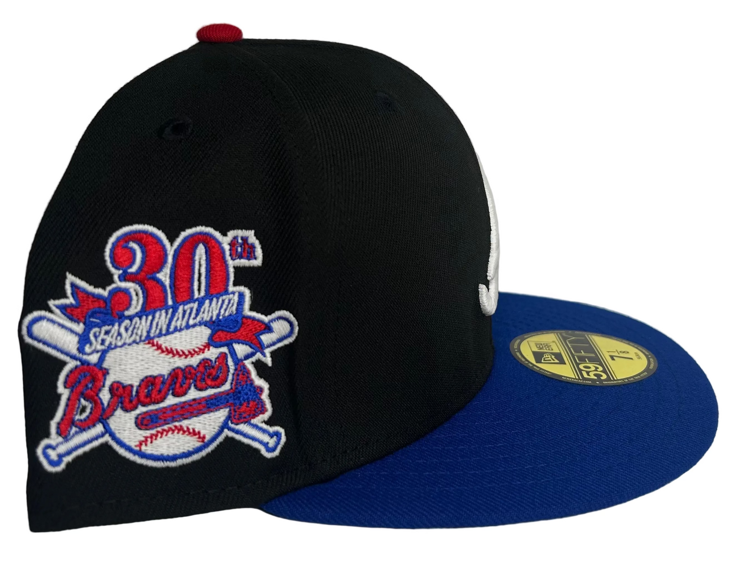 Atlanta Braves Black Royal 2-Tone 30th Anniversary SP 59Fifty Fitted.