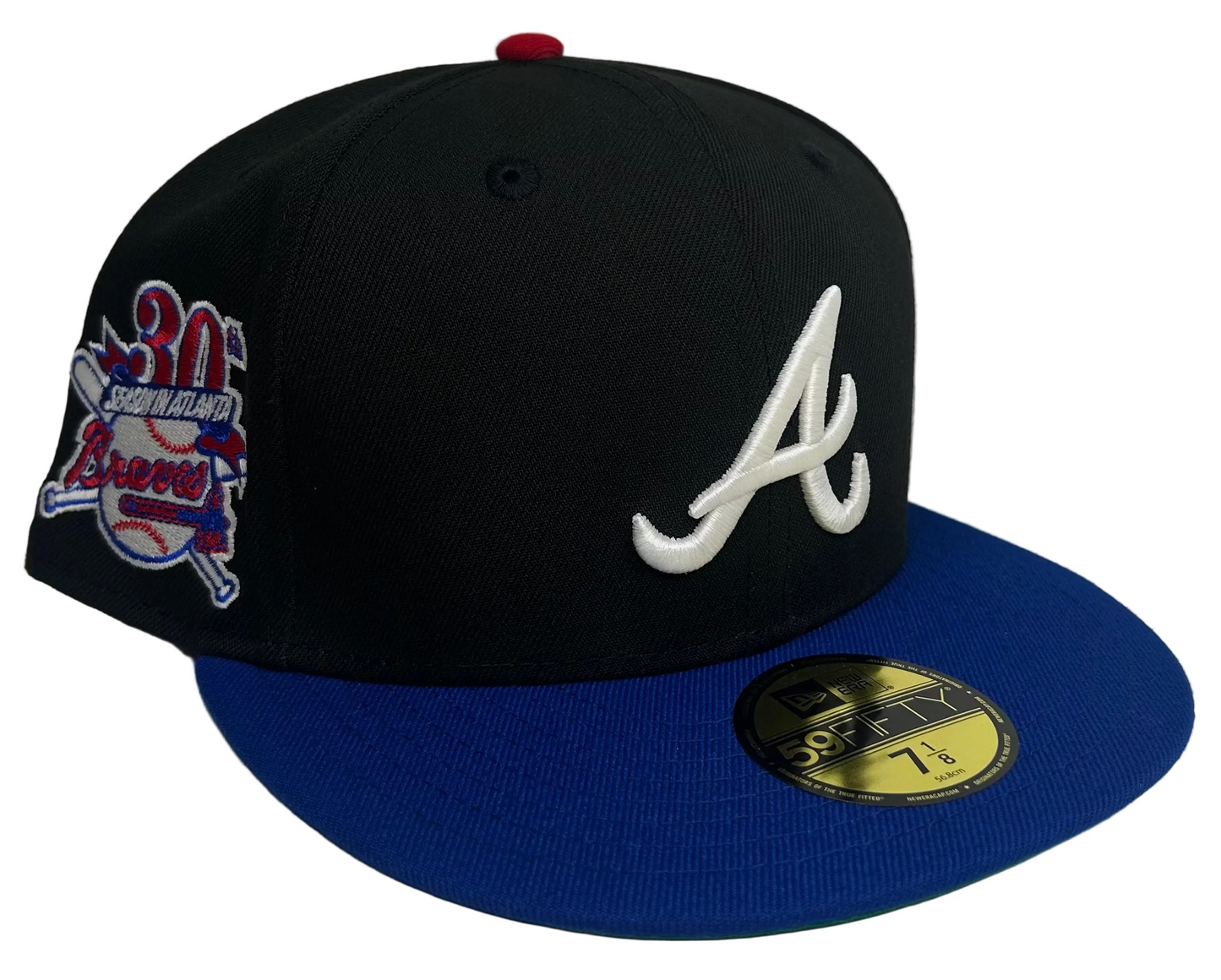 Atlanta Braves Black Royal 2-Tone 30th Anniversary SP 59Fifty Fitted.