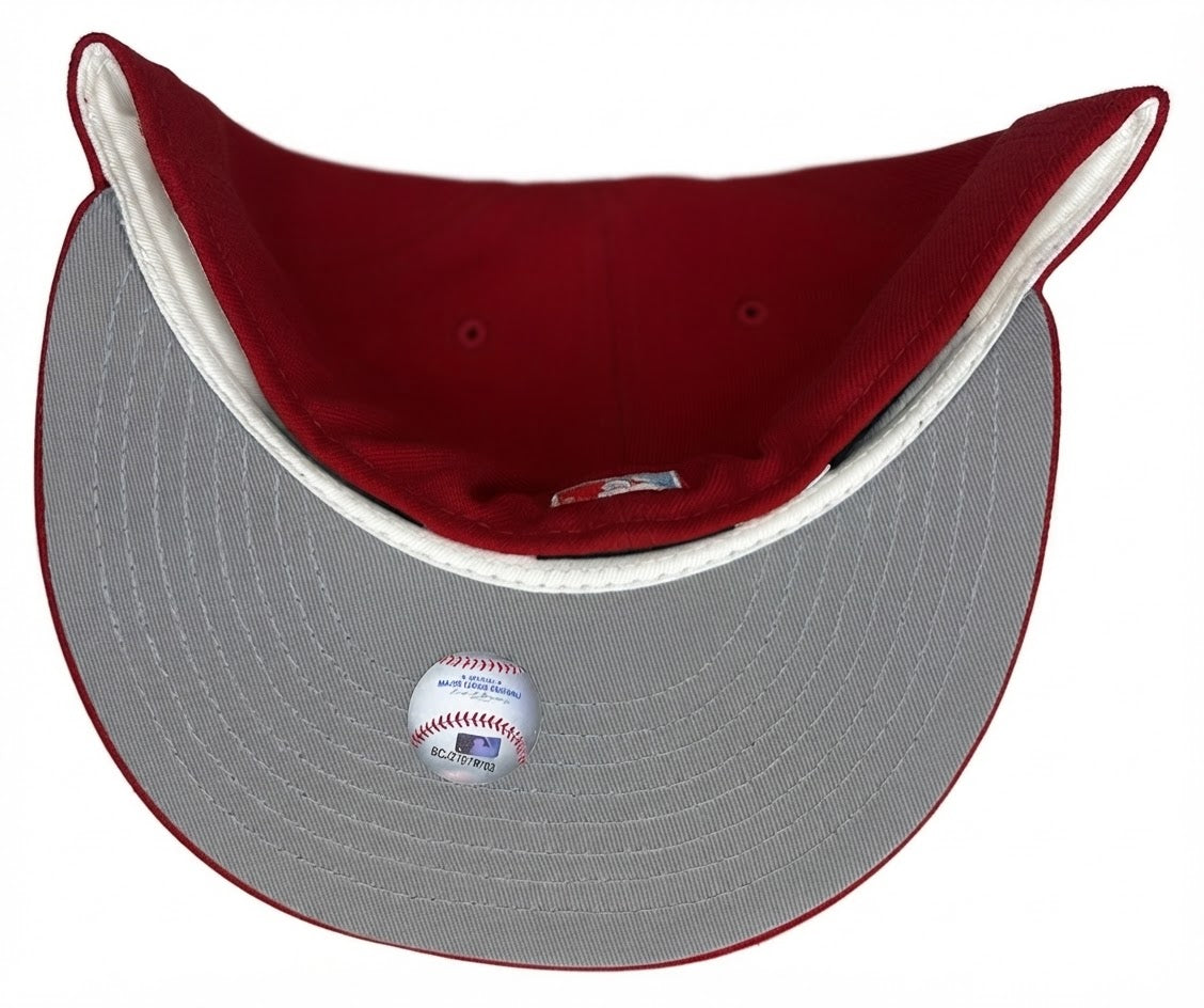 New Era Chicago White Sox City Flag 59FIFTY Fitted Hat featuring light blue cursive embroidery on the front and a commemorative side patch.