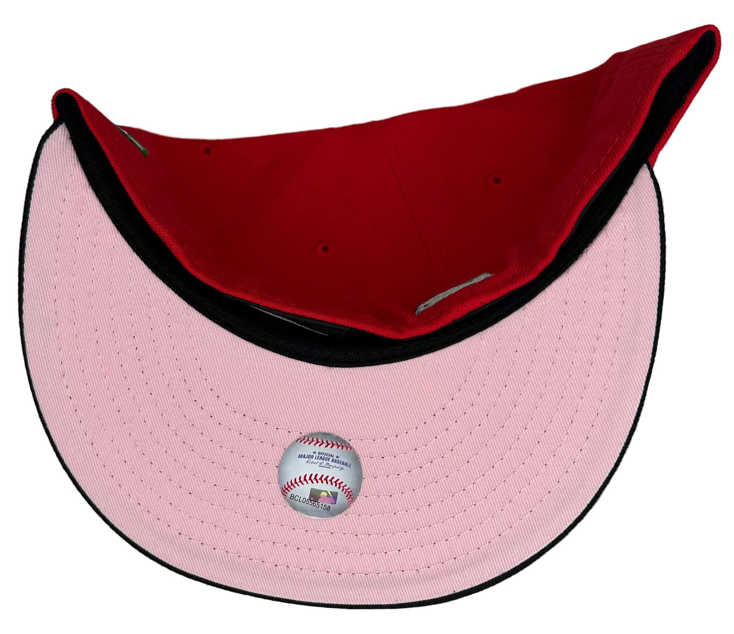 Atlanta Braves 59FIFTY New Era featuring a 2000 All-Star Game side patch & a Pink UV.