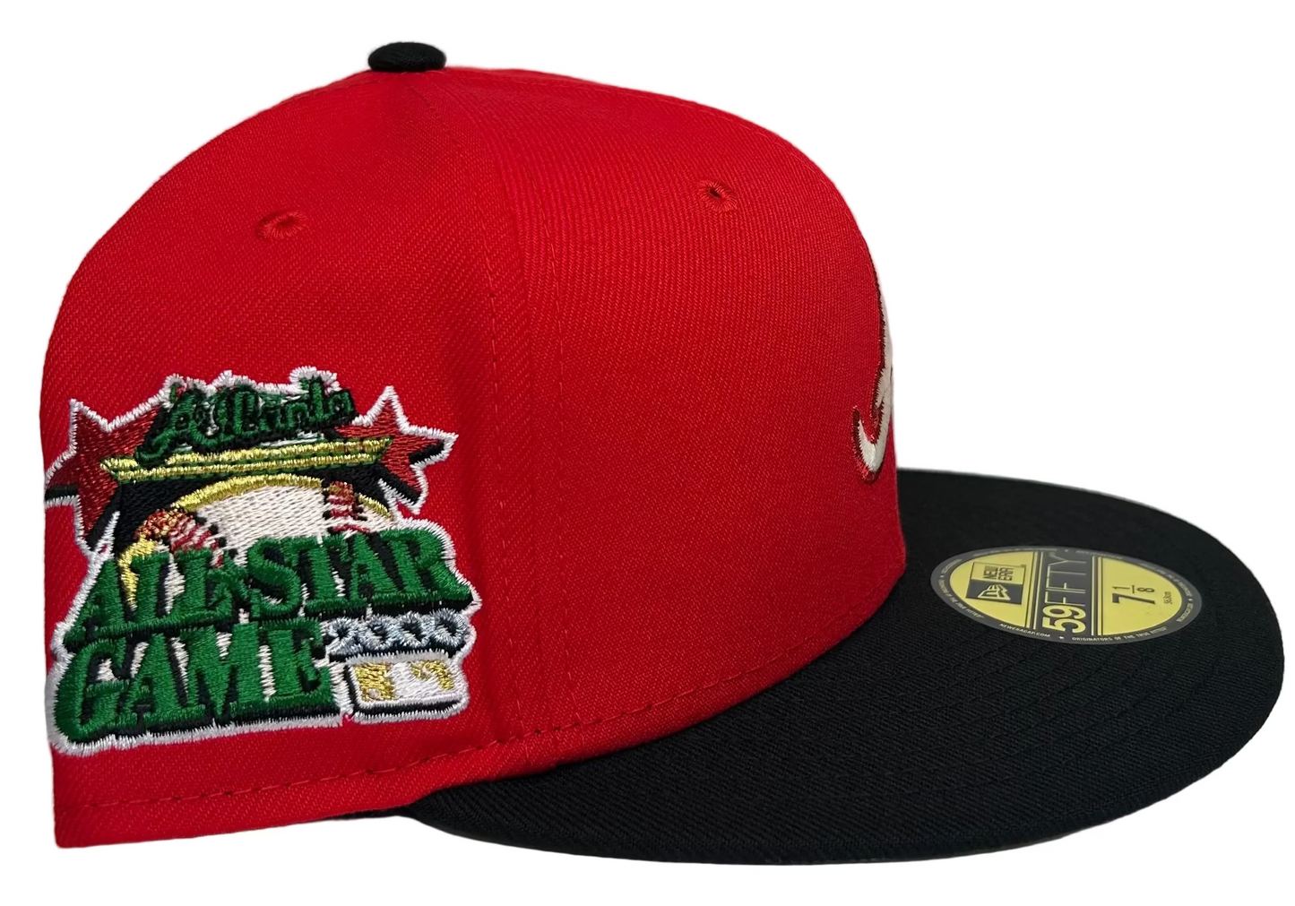 Atlanta Braves 59FIFTY New Era featuring a 2000 All-Star Game side patch & a Pink UV.