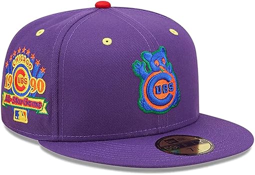 New Era Chicago Cubs 59FIFTY Cooperstown 1990 All-Star Game ASG Patch Fitted Cap, Hat