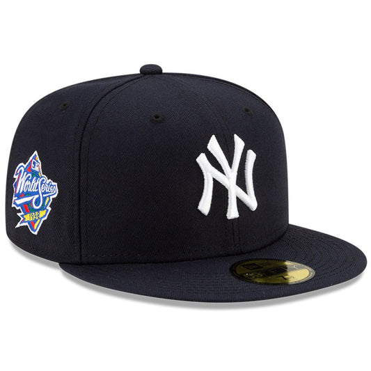 New York Yankees New Era 1998 World Series Side Patch 59FIFTY Fitted Hat - Navy/Gray