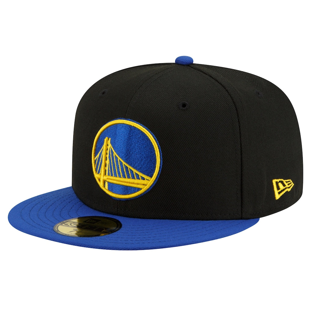 Men's New Era Black/Royal Golden State Warriors 2 Tone 59FIFTY Fitted Hat