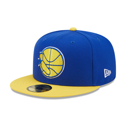 Men's Golden State Warriors New Era Royal/Gold Jersey Hook Classic 59FIFTY Fitted Hat