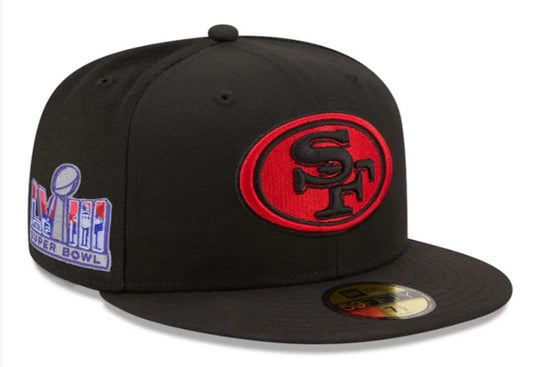 SAN FRANCISCO 49ERS FITTED NEW ERA 59FIFTY SUPER BOWL LVIII HAT