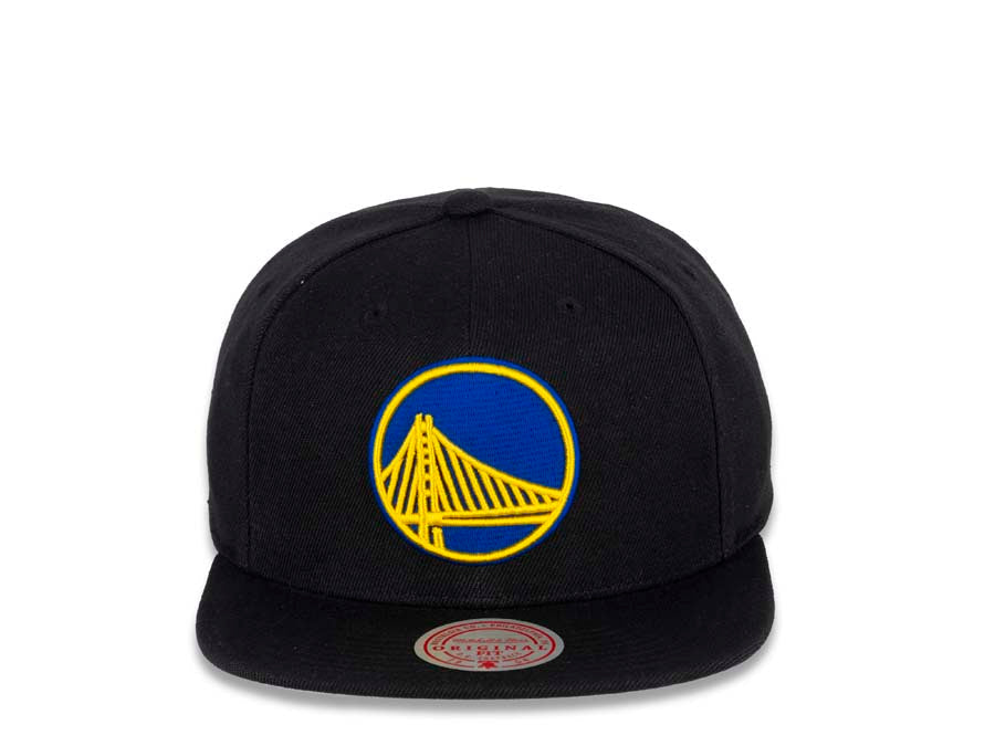 Golden State Warriors Mitchell & Ness Downtime Redline Snapback Hat - Black