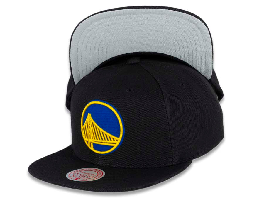 Golden State Warriors Mitchell & Ness Downtime Redline Snapback Hat - Black