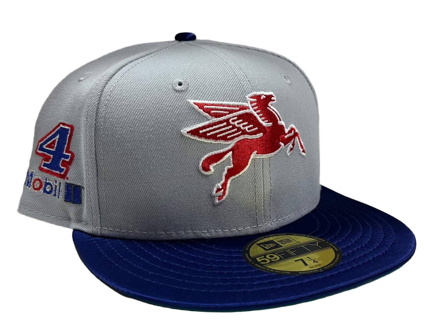 Kevin Harvick New Era Gray/Satan Royal Blue 59Fifty Mobil 1 Big Number, Green UV.