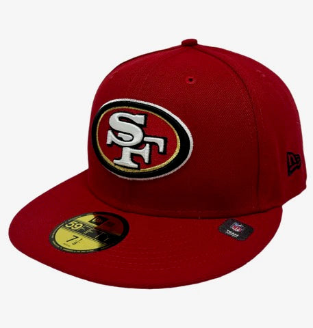 SAN FRANCISCO 49ERS FITTED NEW ERA 59FIFTY PENNANT CAP HAT GREY UV