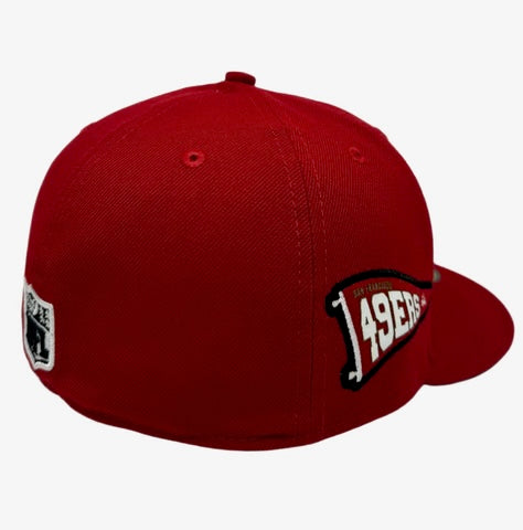 SAN FRANCISCO 49ERS FITTED NEW ERA 59FIFTY PENNANT CAP HAT GREY UV