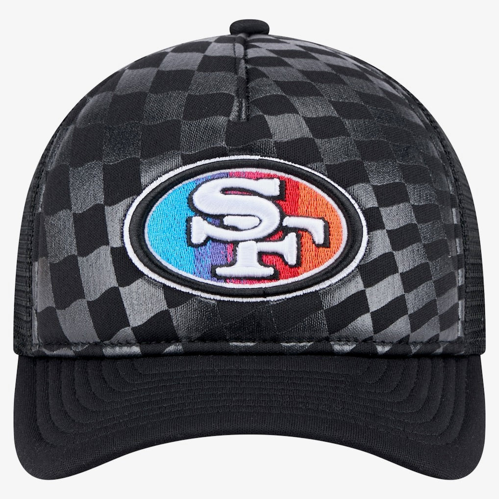 Men's San Francisco 49ers New Era Black Gradient 9FORTY Adjustable Hat
