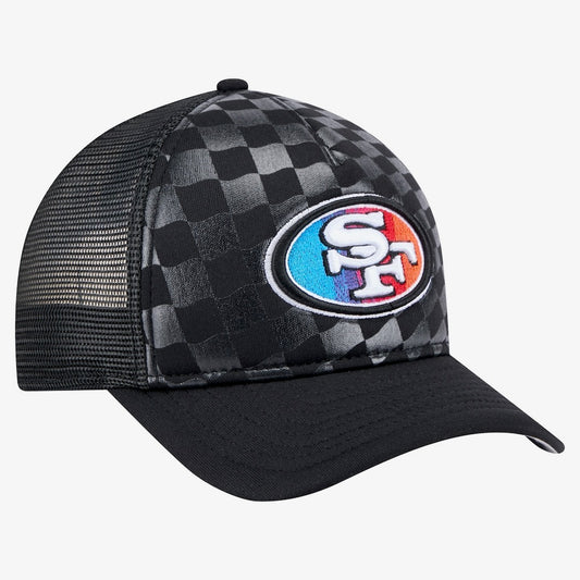 Men's San Francisco 49ers New Era Black Gradient 9FORTY Adjustable Hat