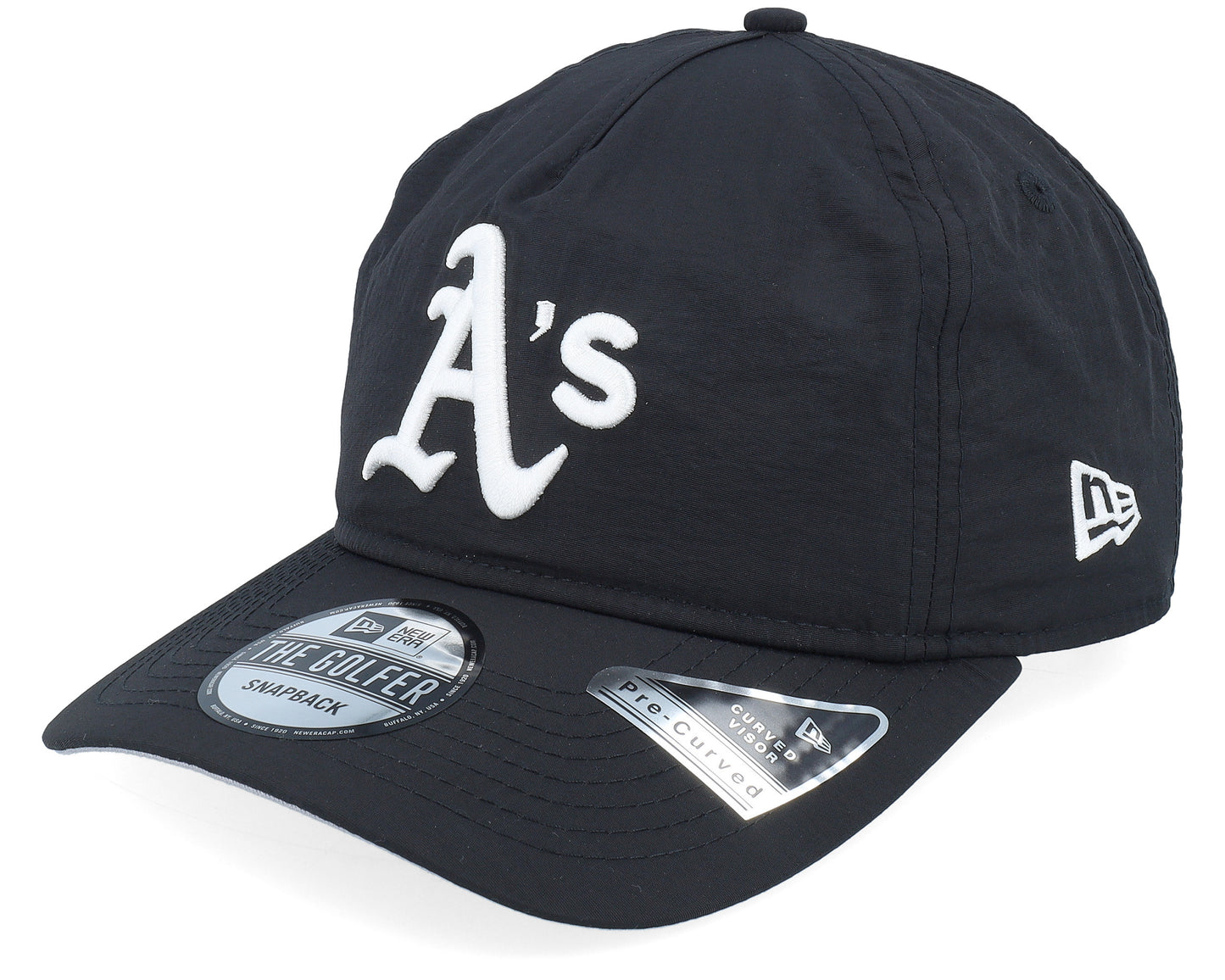 New Era Oakland Athletics 9TWENTY adjustable hat in black with a white logo. 