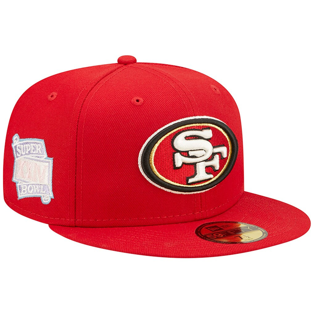 New Era San Francisco 49ers Super Bowl XXIV Pop Sweat 59FIFTY fitted hat. 