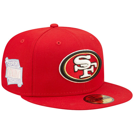 New Era San Francisco 49ers Super Bowl XXIV Pop Sweat 59FIFTY fitted hat. 