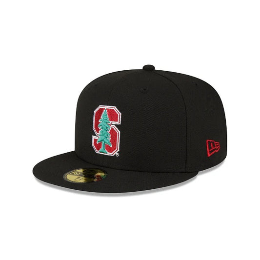 Men's New Era Black Stanford Cardinal NCAA Basic 59FIFTY GCP Fitted Hat