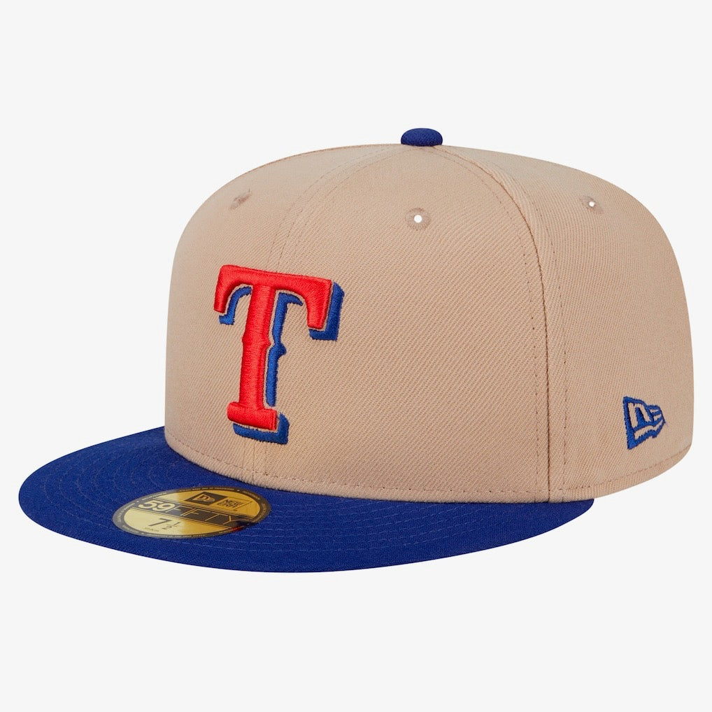 Men's Texas Rangers New Era Khaki 59FIFTY Fitted Hat