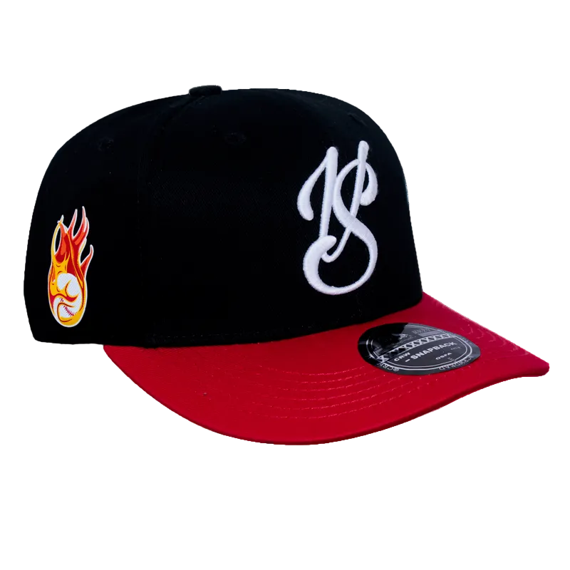 Snapback cap in collaboration with Club Venados de Mazatlán, featuring embroidered Crowdead logos and flex patches.