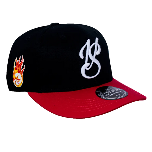 Snapback cap in collaboration with Club Venados de Mazatlán, featuring embroidered Crowdead logos and flex patches.