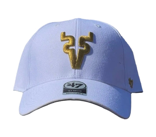 Venados De Mazatlan white and gold '47 MVP adjustable cap.