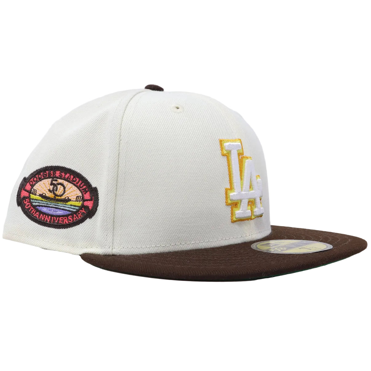 Chrome Los Angeles Dodgers 50th Anniversary New Era Fitted Hat Cap